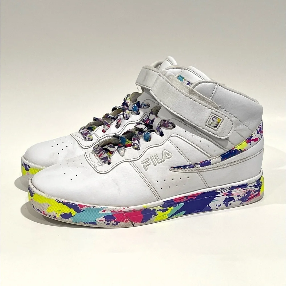 Fila White Multicolor Athletic Shoes